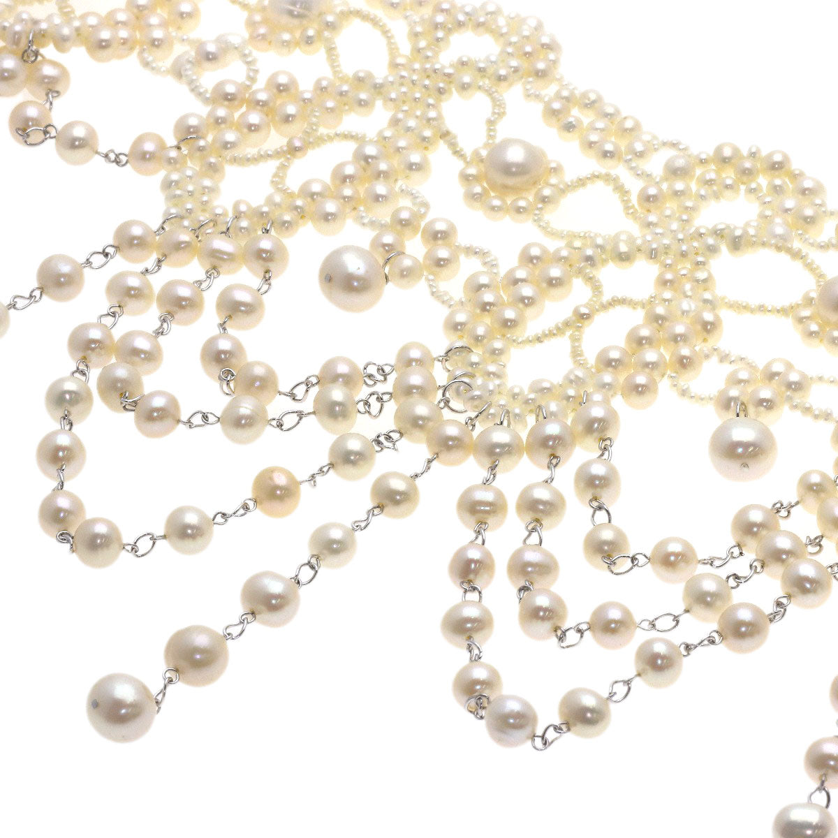 Pearl Pearl Necklace Silver 144.1g　Ladies