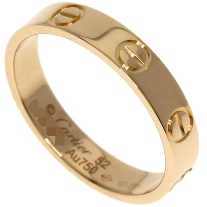 CARTIER mini love ring #52 Ring K18 Pink Gold Ladies [Used]