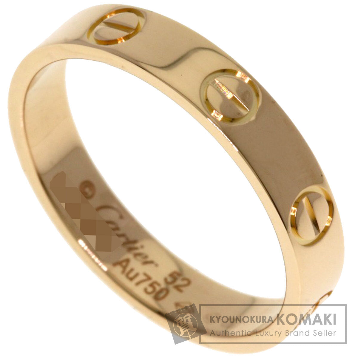 CARTIER mini love ring #52 Ring K18 Pink Gold Ladies [Used]