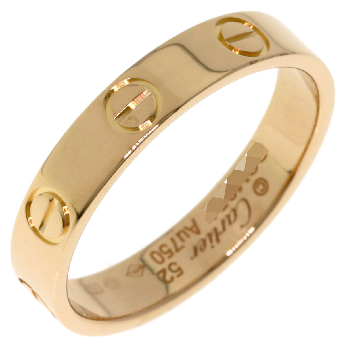 CARTIER mini love ring #52 Ring K18 Pink Gold Ladies [Used]