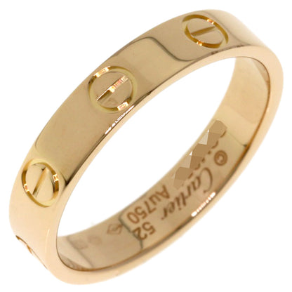 CARTIER mini love ring #52 Ring K18 Pink Gold Ladies [Used]