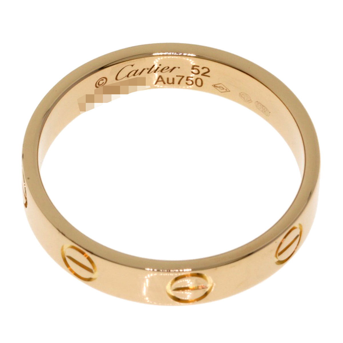 CARTIER mini love ring #52 Ring K18 Pink Gold Ladies [Used]