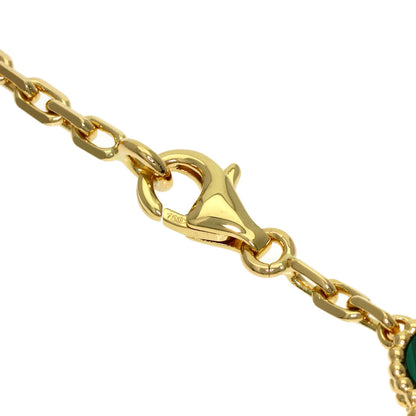 Van Cleef & Arpels Vintage Alhambra Malachite 20 Motifs Necklace K18 Yellow Gold Ladies [Used]