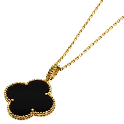 Van Cleef & Arpels Magic Alhambra Onyx Long Necklace K18 Yellow Gold Ladies [Used]