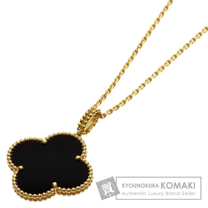Van Cleef & Arpels Magic Alhambra Onyx Long Necklace K18 Yellow Gold Ladies [Used]