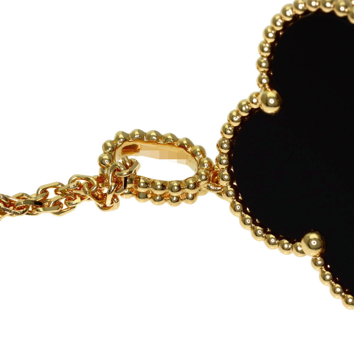 Van Cleef & Arpels Magic Alhambra Onyx Long Necklace K18 Yellow Gold Ladies [Used]