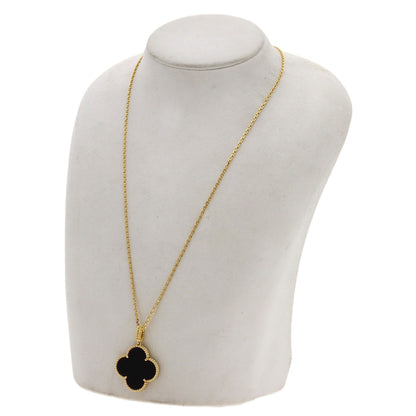 Van Cleef & Arpels Magic Alhambra Onyx Long Necklace K18 Yellow Gold Ladies [Used]