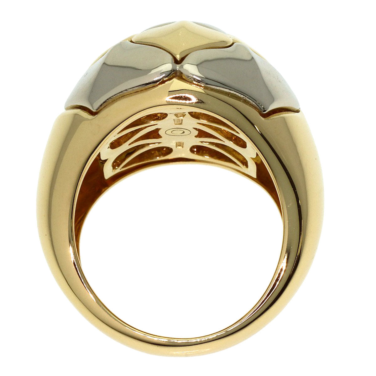 BVLGARI Piramide Ring K18 Yellow Gold K18 White GoldLadies [Used]