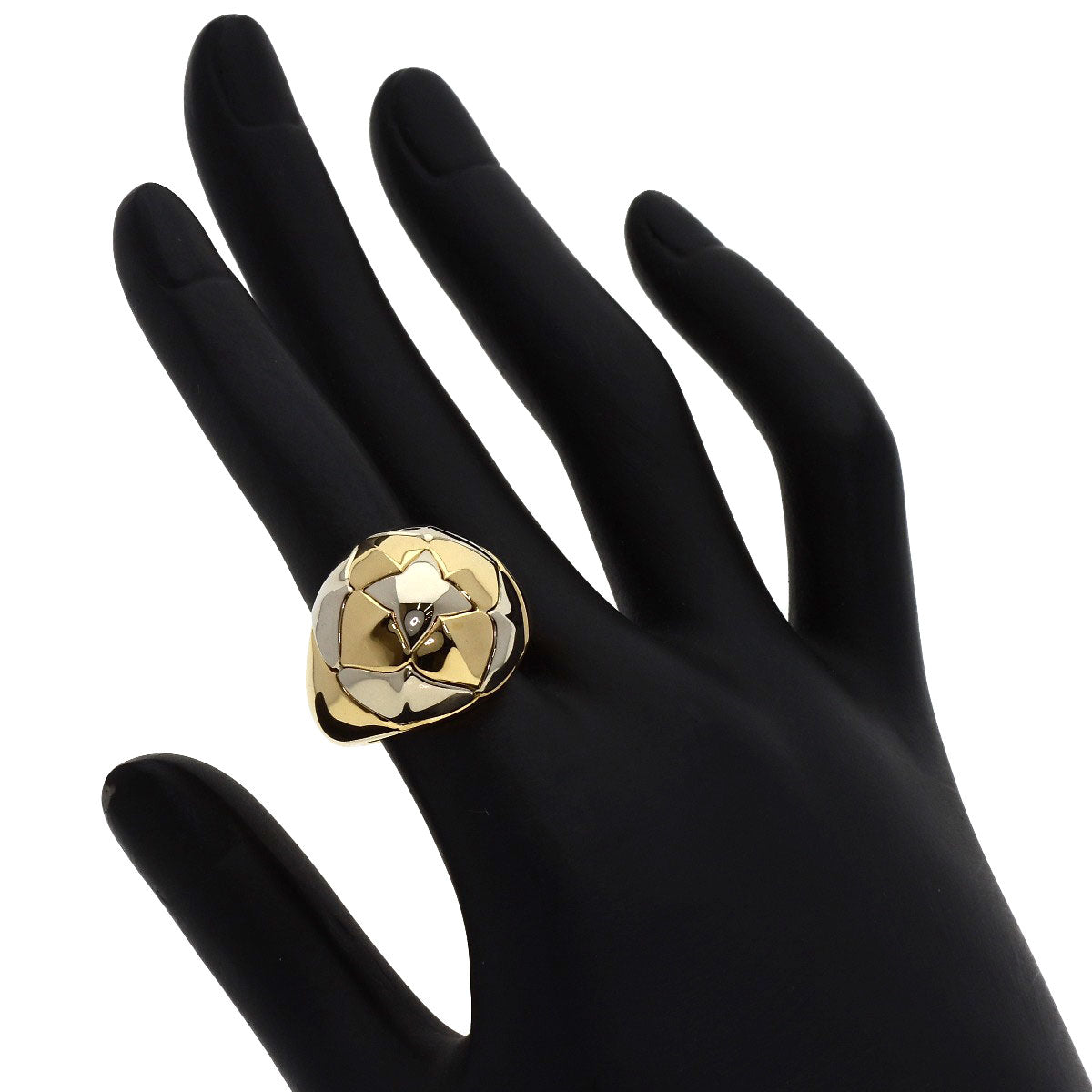 BVLGARI Piramide Ring K18 Yellow Gold K18 White GoldLadies [Used]