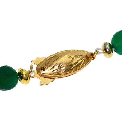 MARI YAMAMOTO Green agate Necklace Platinum PT900 18K Yellow GoldLadies [Used]