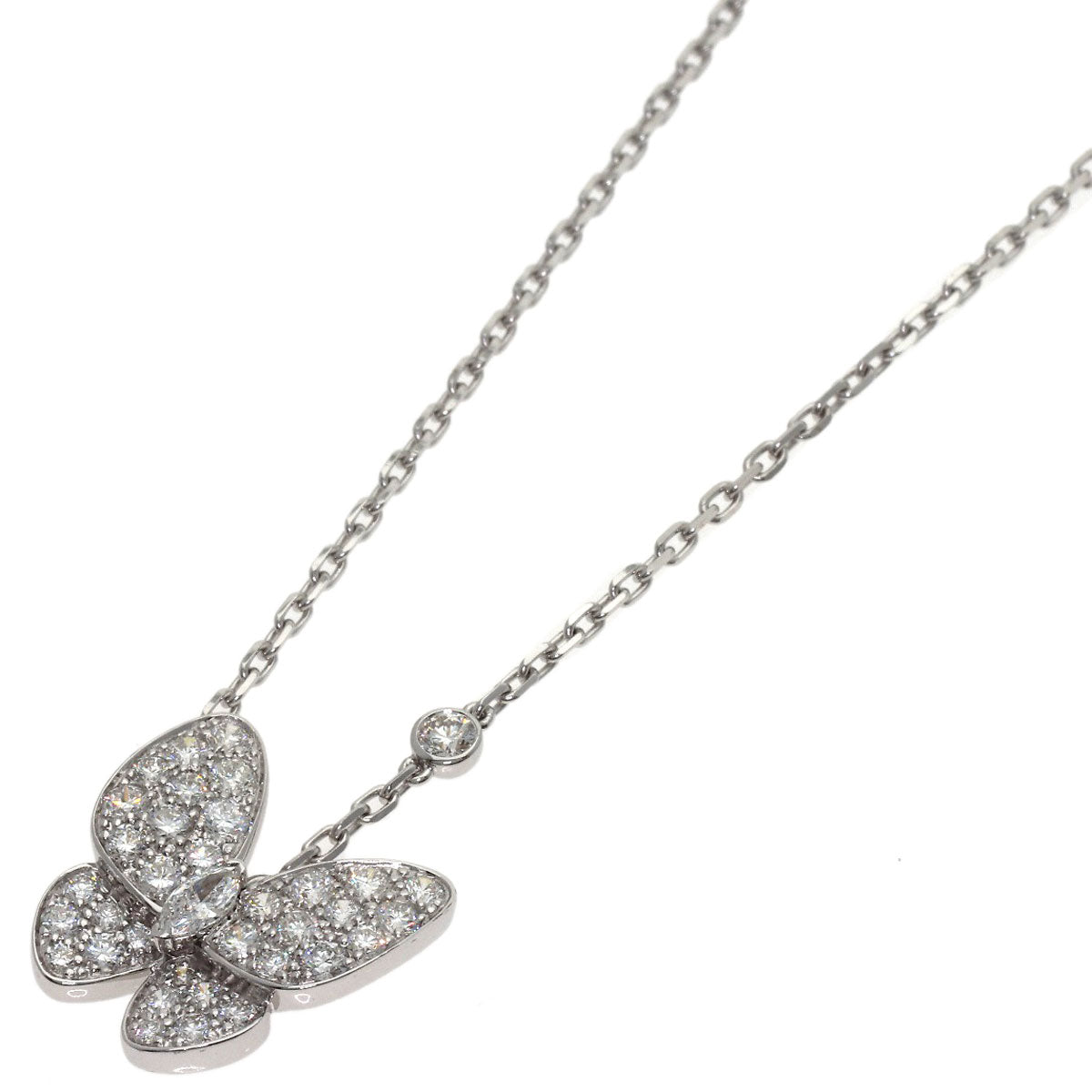 Van Cleef & Arpels De Papillon Diamond Necklace K18 White Gold Ladies [Used]