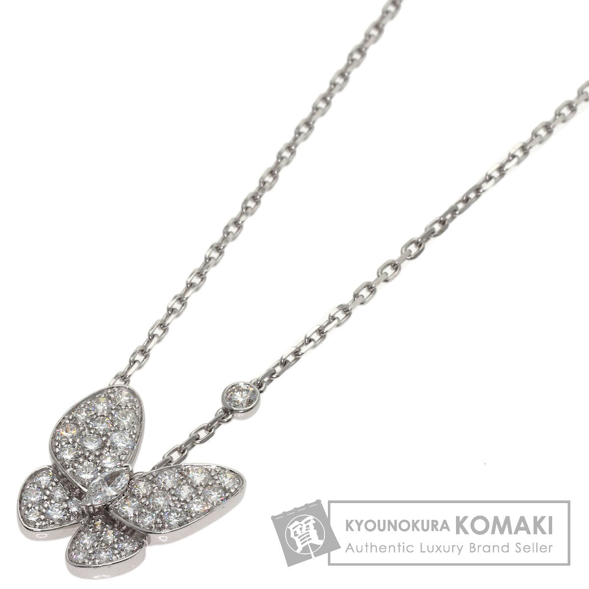 Van Cleef & Arpels De Papillon Diamond Necklace K18 White Gold Ladies [Used]