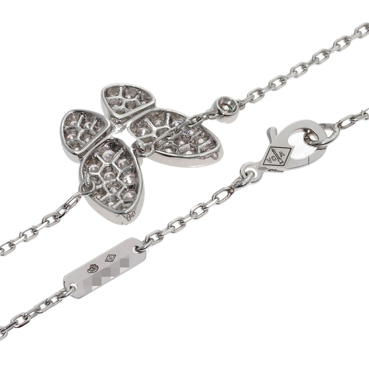 Van Cleef & Arpels De Papillon Diamond Necklace K18 White Gold Ladies [Used]