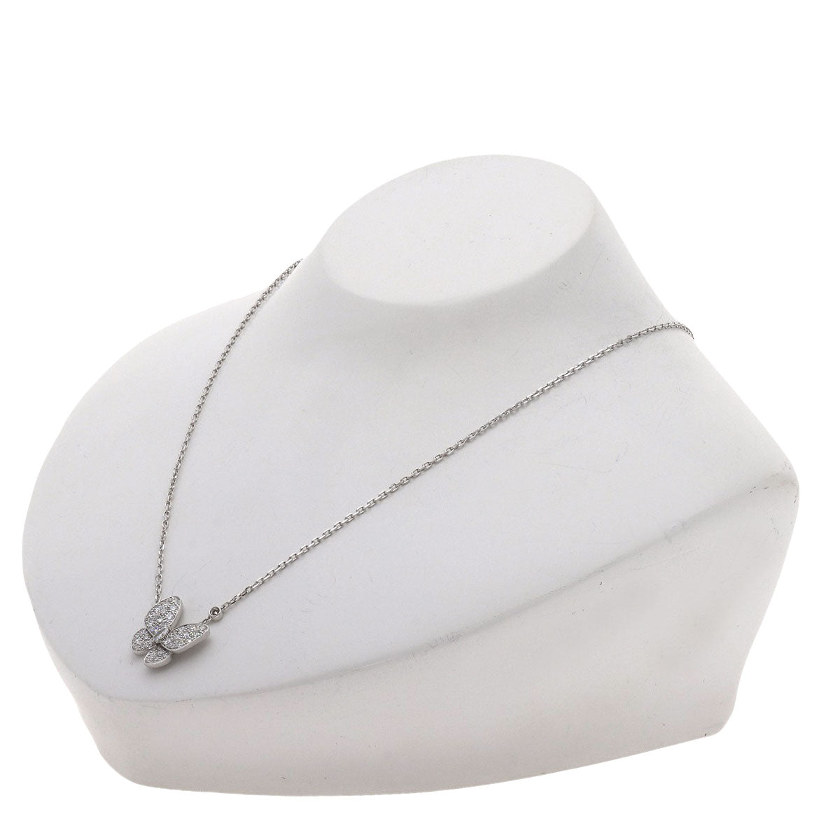 Van Cleef & Arpels De Papillon Diamond Necklace K18 White Gold Ladies [Used]