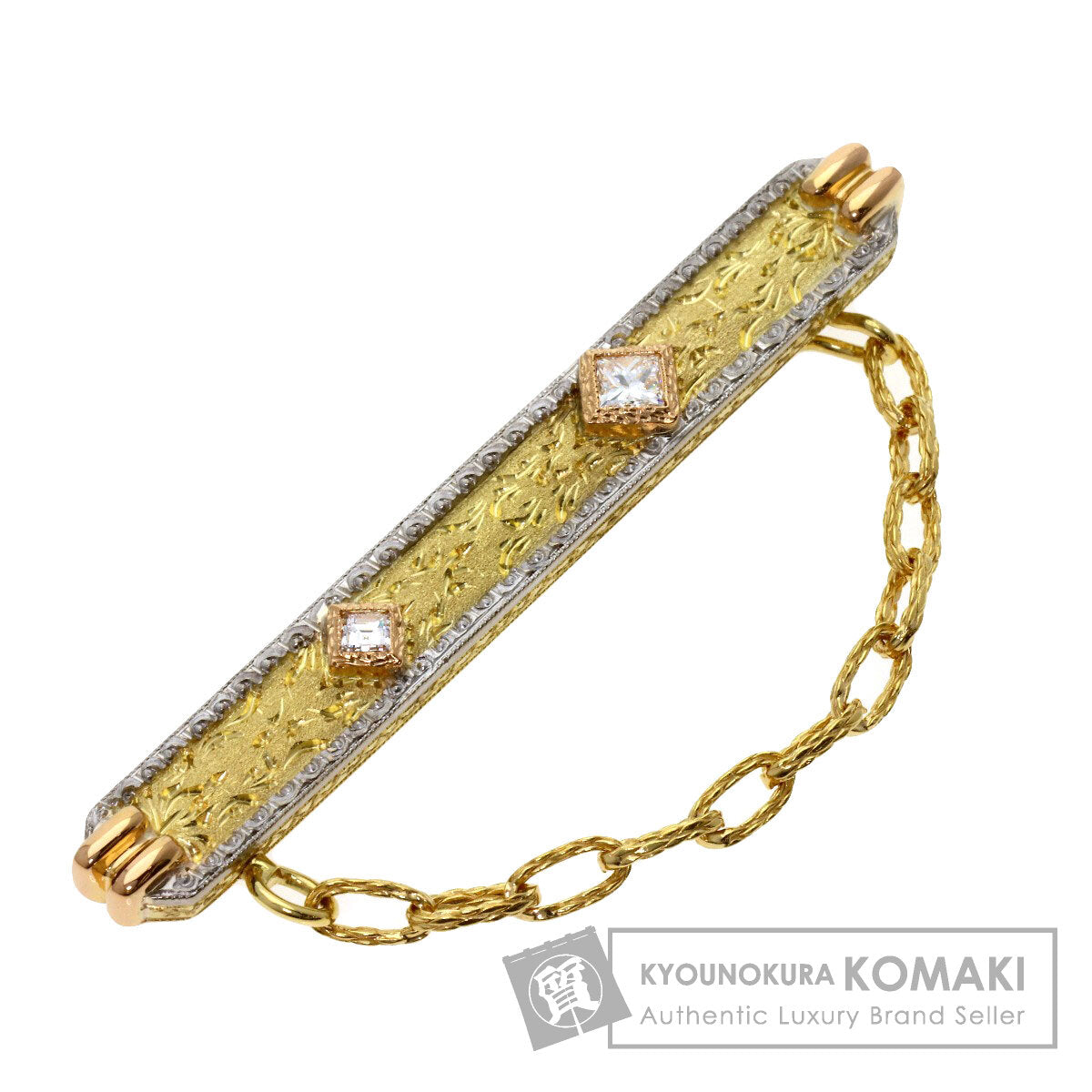 CAZZANIGA Diamond Brooch K18 Yellow Gold Ladies [Used]