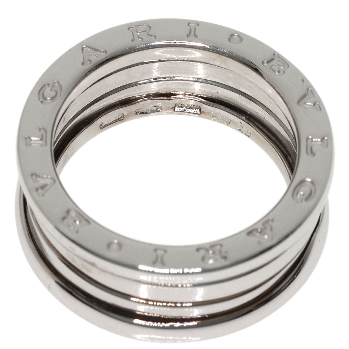 BVLGARI B.zero1 2 Band #49 Ring K18 White Gold Ladies [Used]