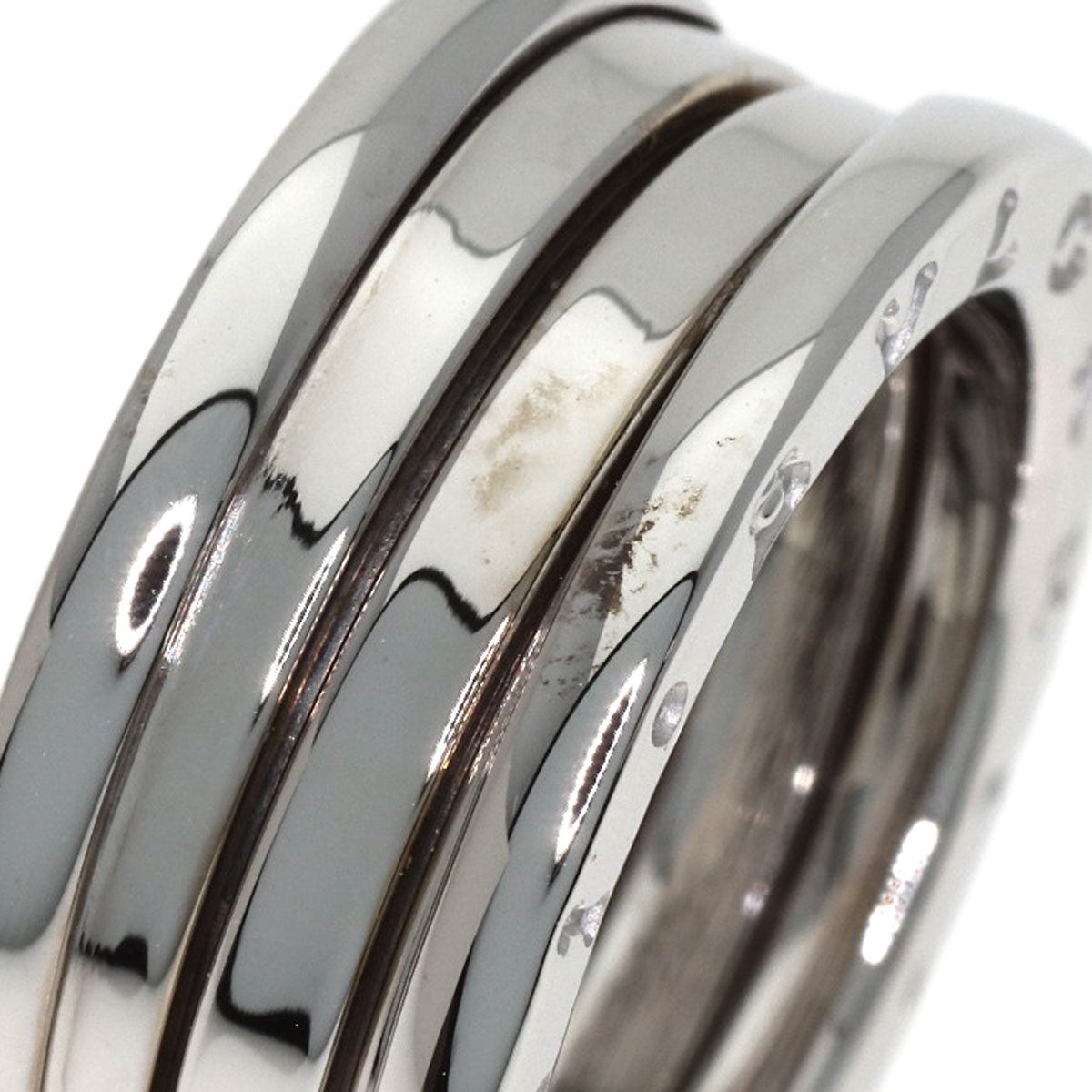 BVLGARI B.zero1 2 Band #49 Ring K18 White Gold Ladies [Used]