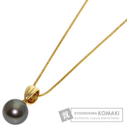 TASAKI Black pearl pearl Necklace K18 Yellow Gold Ladies [Used]