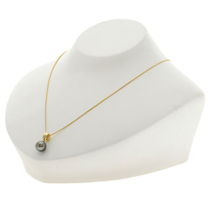 TASAKI Black pearl pearl Necklace K18 Yellow Gold Ladies [Used]