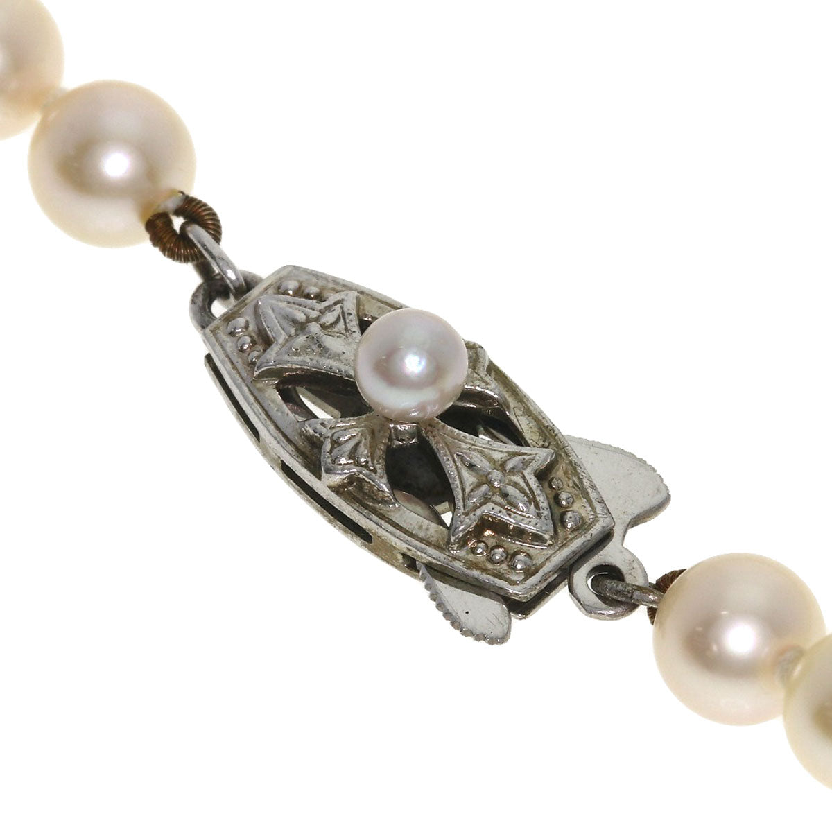 MIKIMOTO Pearl Pearl Necklace Silver Ladies [Used]