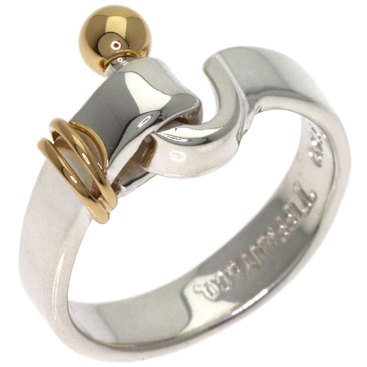 TIFFANY&Co. Hook & Eye Ring Silver 18K Yellow GoldLadies [Used]