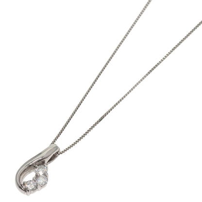 0.15ct 3P Diamond Necklace Platinum PT850 PT900 2.9g　Ladies