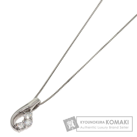 0.15ct 3P Diamond Necklace Platinum PT850 PT900 2.9g　Ladies