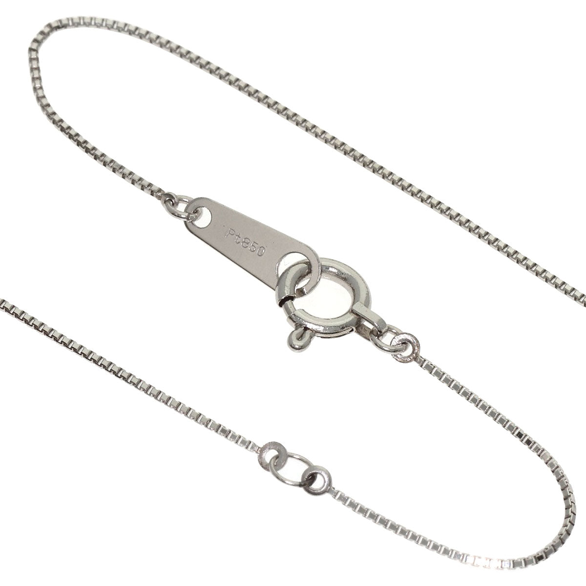 0.15ct 3P Diamond Necklace Platinum PT850 PT900 2.9g　Ladies