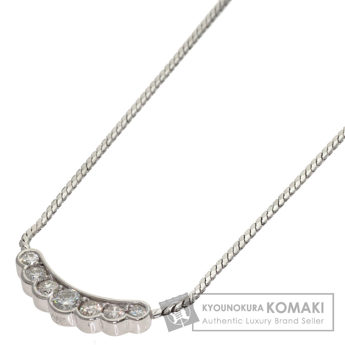 1.01ct 7P Diamond Necklace Platinum PT850 PT900 10.4g　Ladies