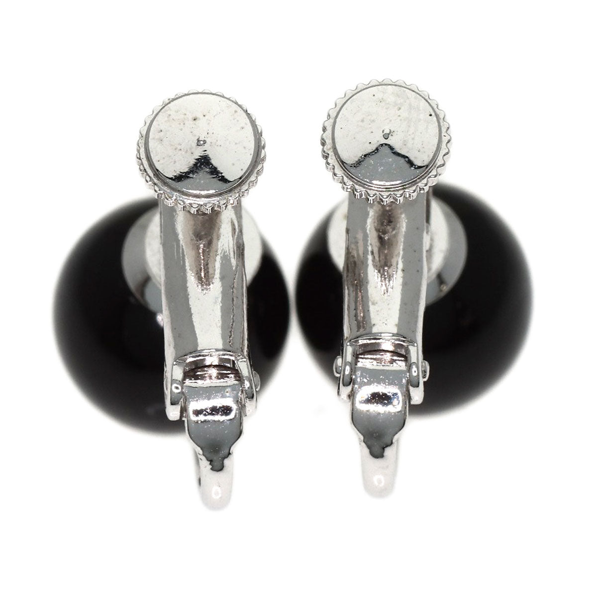 Black Coral Earrings and Bag 3-Piece Set Necklace Silver g　Ladies