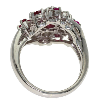 1ct Ruby Diamond Ring Platinum PT900 10.9g　Ladies