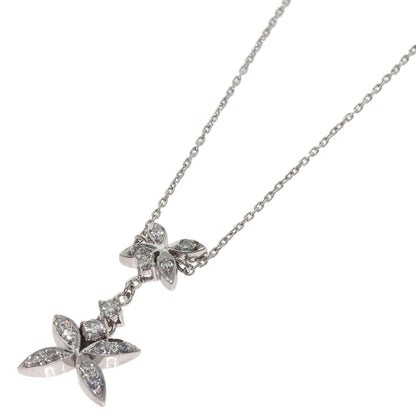 0.28ct Diamond Necklace K18 White Gold 3.4g　Ladies