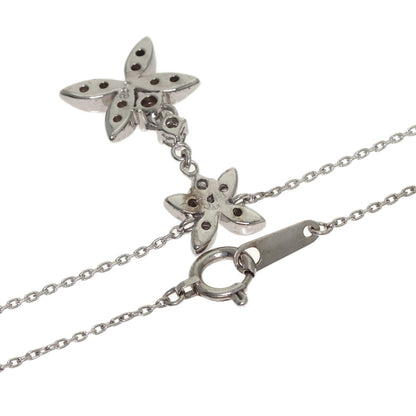 0.28ct Diamond Necklace K18 White Gold 3.4g　Ladies