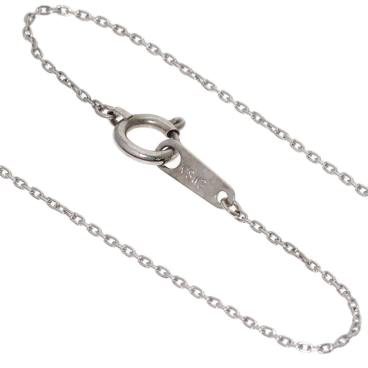0.28ct Diamond Necklace K18 White Gold 3.4g　Ladies
