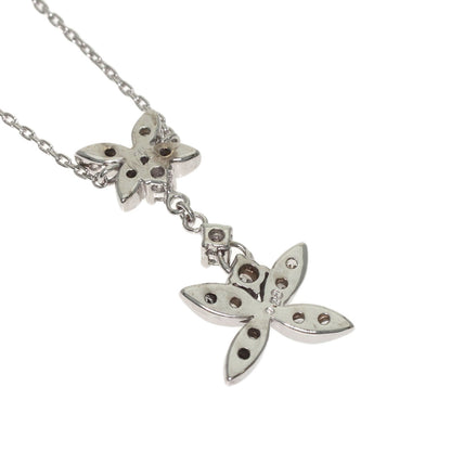 0.28ct Diamond Necklace K18 White Gold 3.4g　Ladies