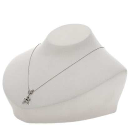 0.28ct Diamond Necklace K18 White Gold 3.4g　Ladies