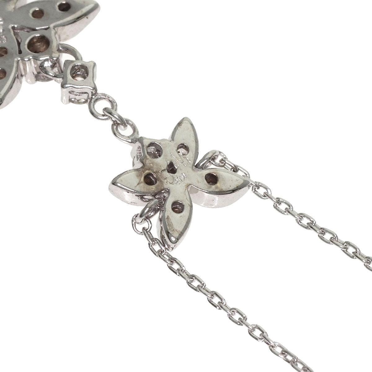 0.28ct Diamond Necklace K18 White Gold 3.4g　Ladies