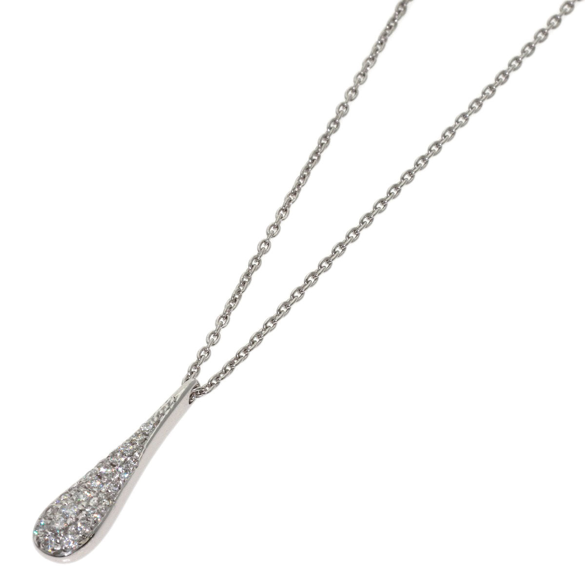 0.2ct Diamond Necklace K18 White Gold 3.9g　Ladies