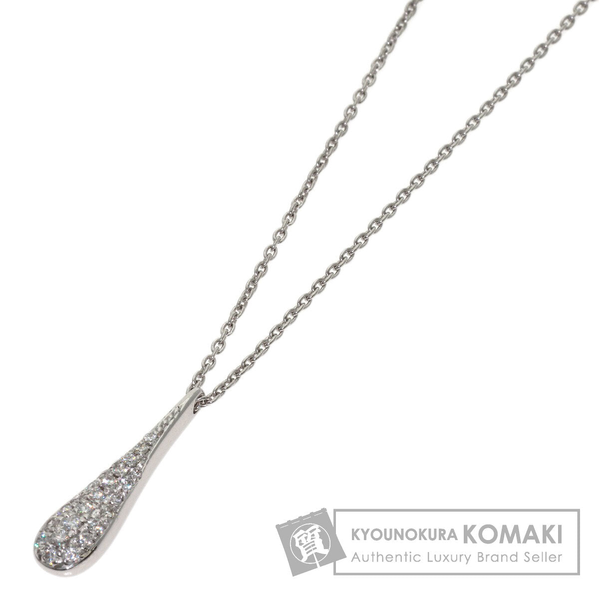 0.2ct Diamond Necklace K18 White Gold 3.9g　Ladies