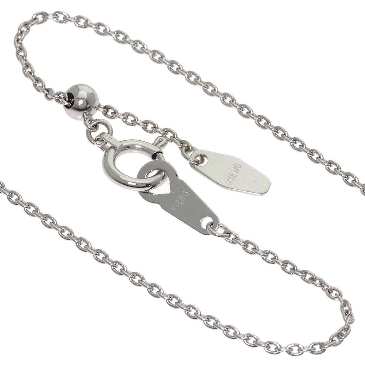0.2ct Diamond Necklace K18 White Gold 3.9g　Ladies
