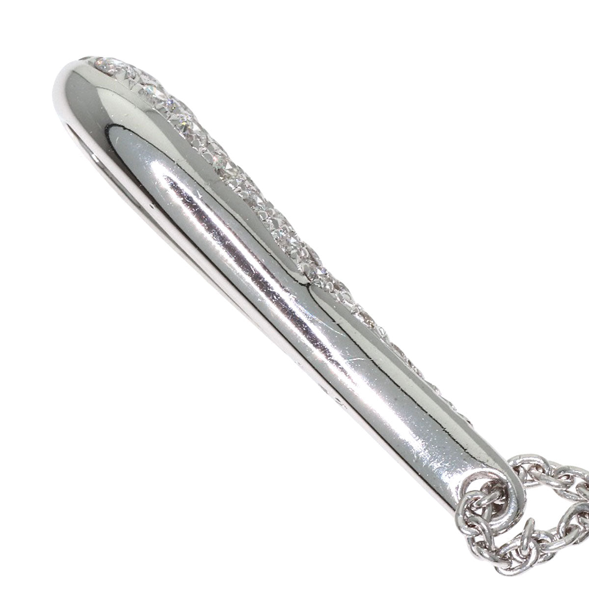 0.2ct Diamond Necklace K18 White Gold 3.9g　Ladies