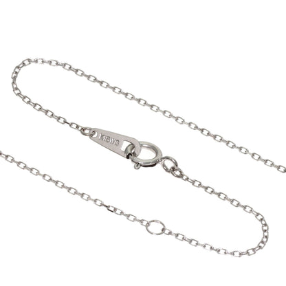 0.3ct Heart motif Diamond Necklace K18 White Gold 2.8g　Ladies