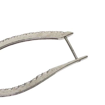 0.73ct Hoop Diamond (single hoop only) earring K18 White Gold 3.6g　Ladies