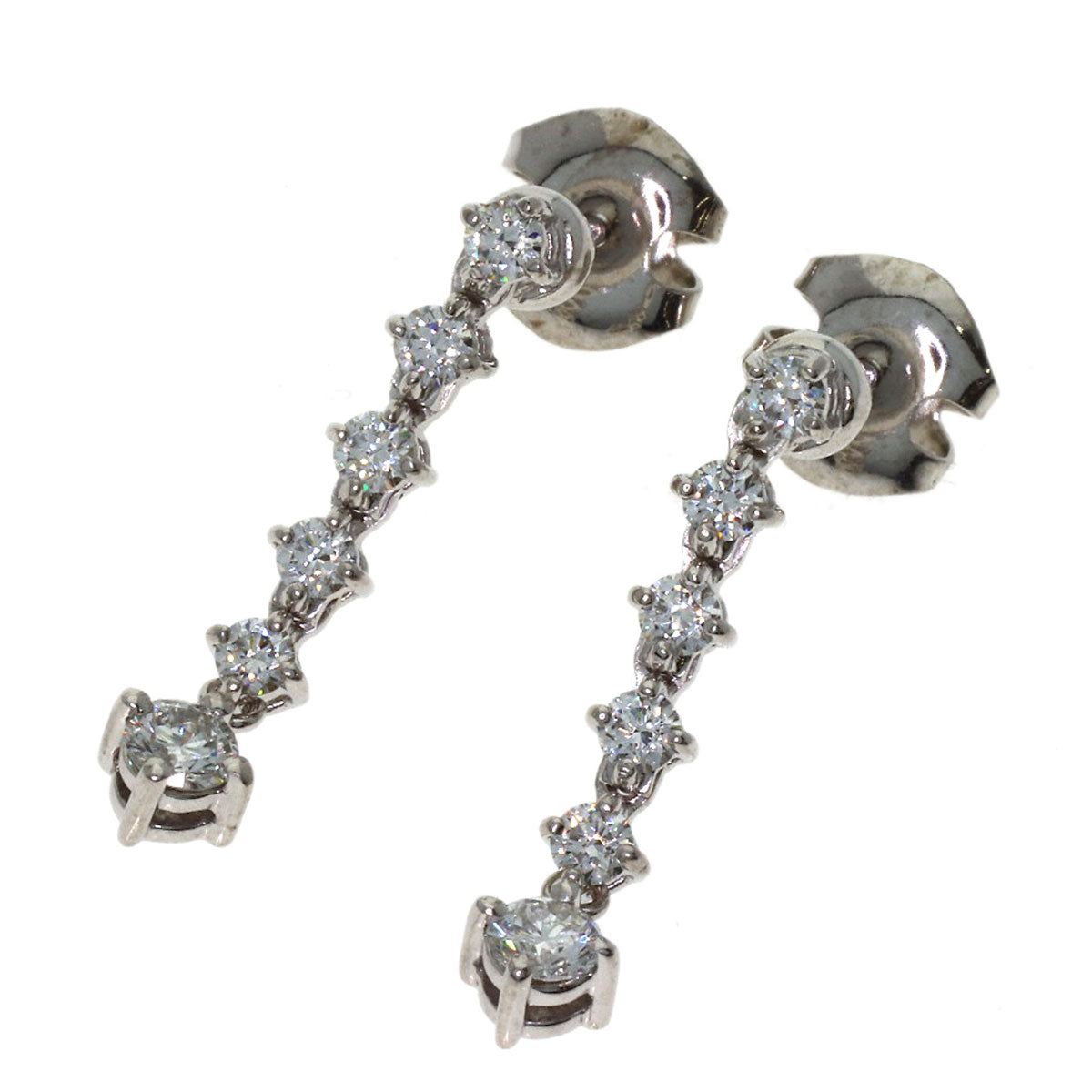 0.5ct Diamond earring K18 White Gold 2.8g　Ladies