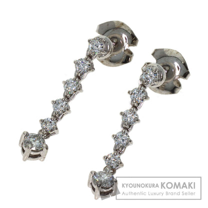 0.5ct Diamond earring K18 White Gold 2.8g　Ladies