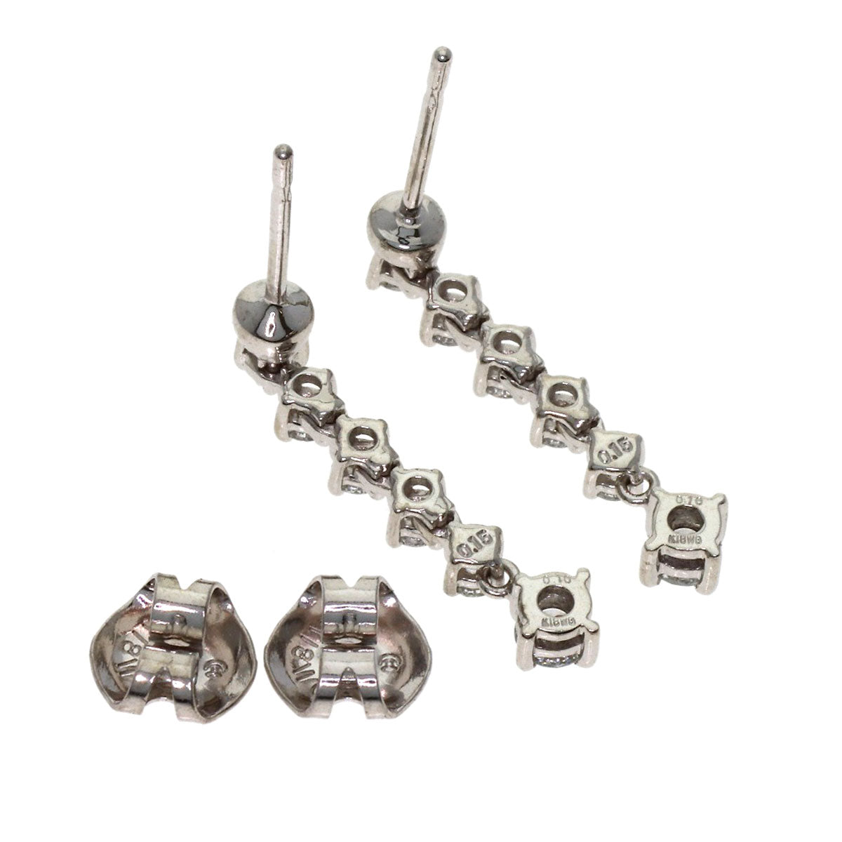 0.5ct Diamond earring K18 White Gold 2.8g　Ladies