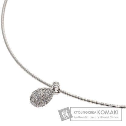 1.57ct Diamond Omega Design Necklace Platinum PT900 K18 White Gold 11.6g　Ladies