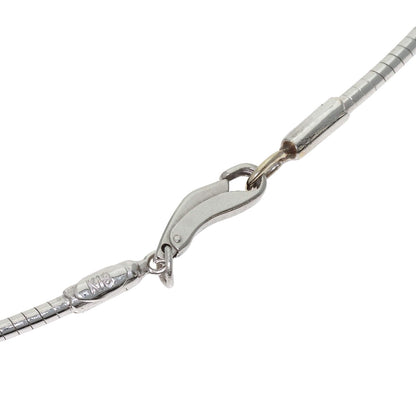 1.57ct Diamond Omega Design Necklace Platinum PT900 K18 White Gold 11.6g　Ladies