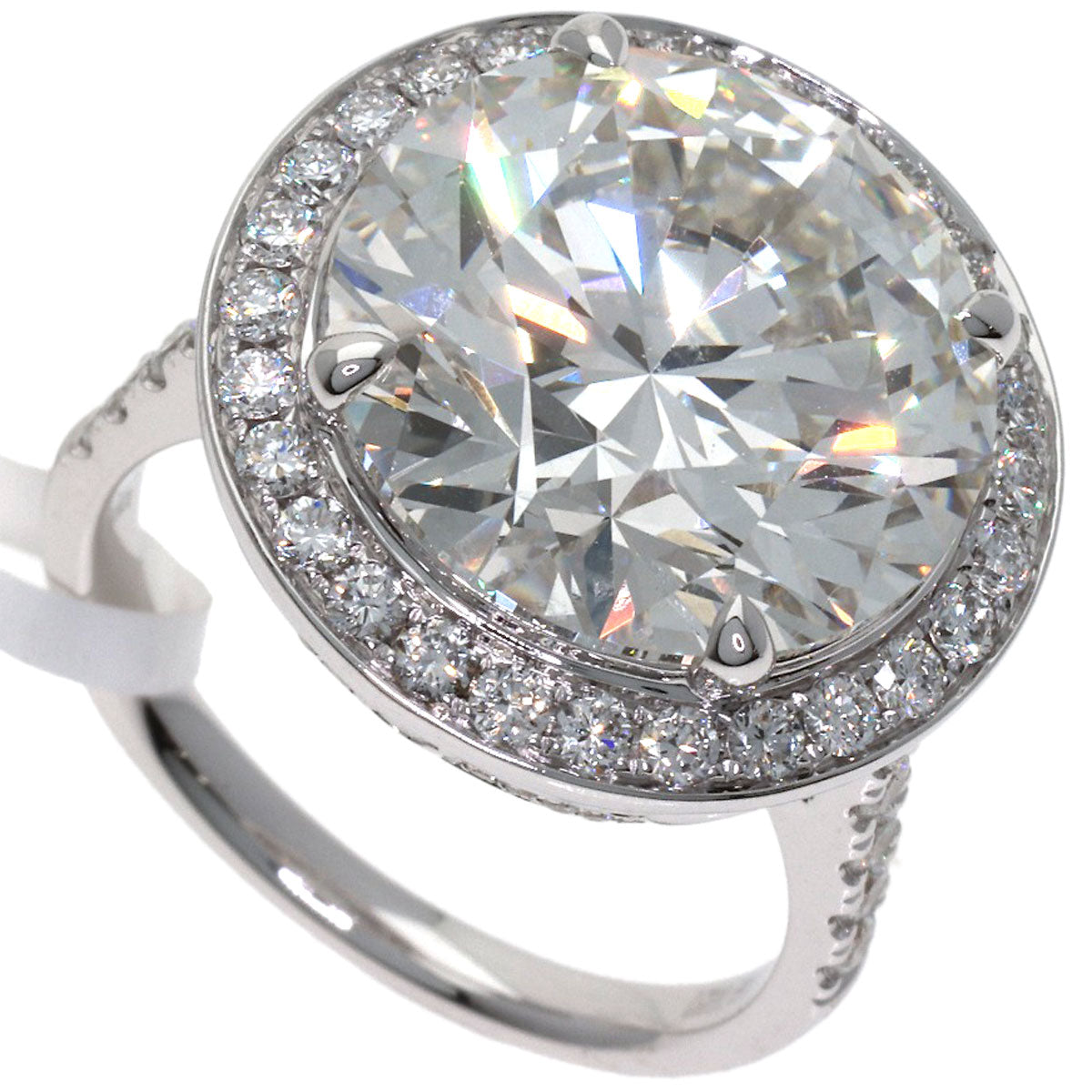 10.69ct Lab Grown Diamond Ring K14 White Gold 8.1g　Ladies