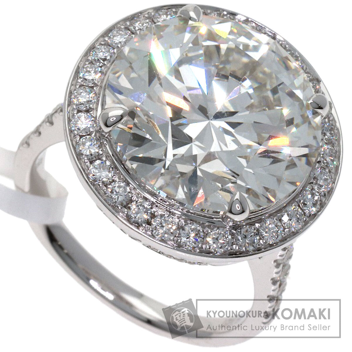 10.69ct Lab Grown Diamond Ring K14 White Gold 8.1g　Ladies